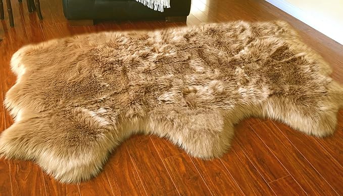 Free Shape Luxury Soft Fluffy Shag Area Rug Triple Side by Side 3'x6', 90x180cm - Image 5