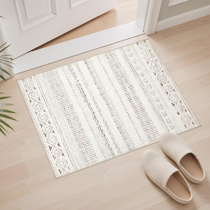 cotiled Washable 2x3 Entryway Rug: Washable Boho Rugs - Image 4