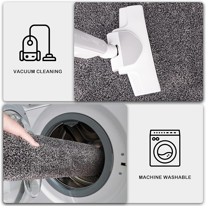 PURRUGS Dirt Trapping Door Mat 31.5" x 47", Non-Slip Machine Washable Entryway - Image 7