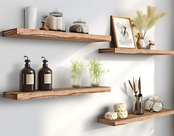 PHPH 24 Inch Wood Floating Shelves by PHPH