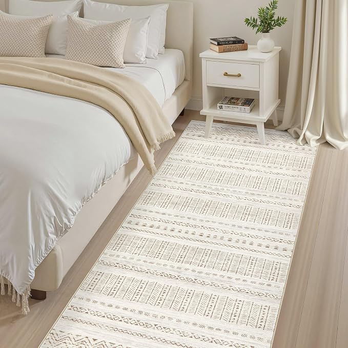 cotiled Hallway 3x10 Runner Rugs: Washable Boho Rugs - Image 3