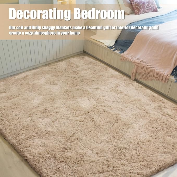 6x9 Fluffy Area Rug for Living Room, Shag Area Rugs for Bedroom, Soft Fuzzy Rug - Image 7