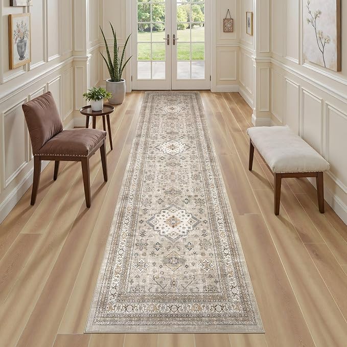 Vintage Hallway Runner Rug 2x8: Large Soft Washable Entryway - Image 4