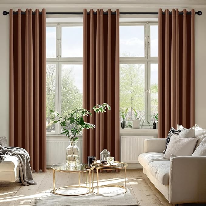 MIULEE Blackout Curtains for Bedroom Living Room 72 Inches Long 2 Panels - Image 6