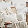Fancy Homi 2 Packs Cream White Lumbar Decorative Throw Pillow Covers 14x22 Inch by Fancy+Homi