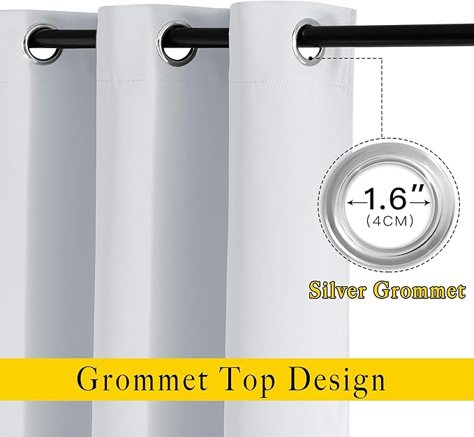 NICETOWN Room Darkening Curtains Extra Long 110 Inches, Grommet Thermal - Image 2
