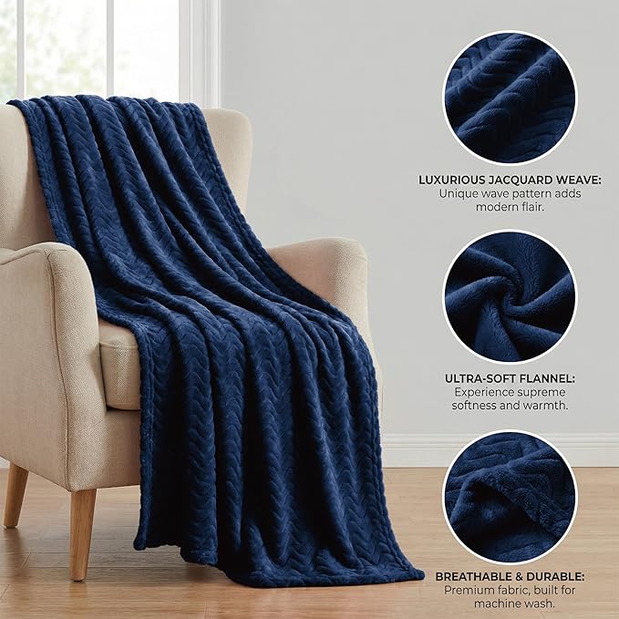 Exclusivo Mezcla Soft Fleece Blanket King Size, Cozy Lightweight Blankets - Image 7