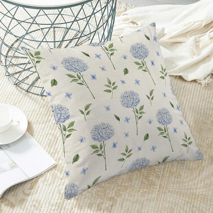 AEIOAE Spring Pillow Covers 18x18 Inch Set of 2, Floral Summer Outdoor Seasonal - Image 4