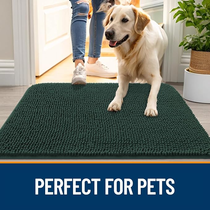 OLANLY Dog Door Mat for Muddy Paws 30x20, Absorbs Moisture and Dirt, Absorbent - Image 6
