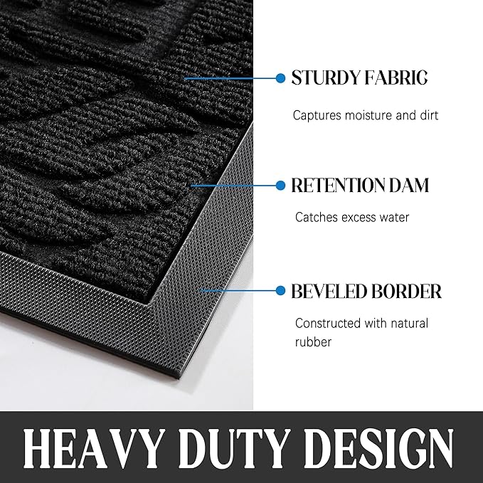 Yimobra Welcome Mat Outdoor 29.5x17, Waterproof Non-Slip Outdoor Mats - Image 2