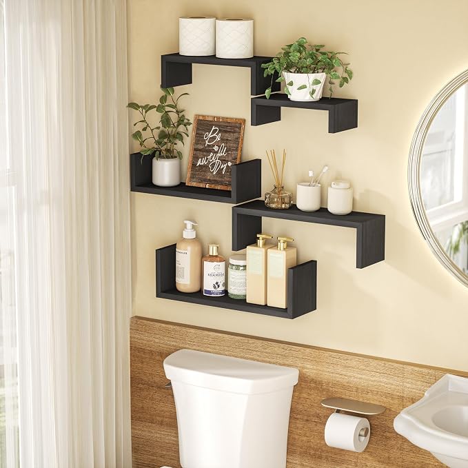 SRIWATANA Floating Shelves for Wall, Wall Shelves for Bathroom, Living Room - Image 2