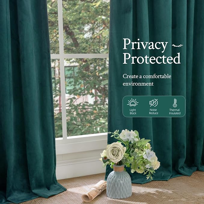 LAMIT Velvet Curtains 96 Inch Length - Image 6