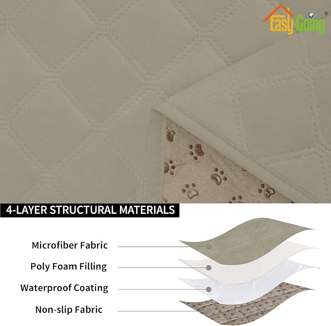 Easy-Going Waterproof Couch Cushion Covers, Non-Slip Leakproof Sofa Seat - Image 4