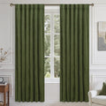 LAMIT Sage Green Velvet Curtains 80 Inch by LAMIT
