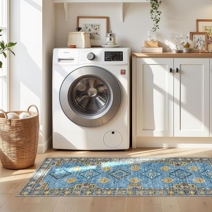 Tritard 100% Non Slip Kitchen Rugs Sets of 3 Washable Boho Kitchen Mats - Image 9