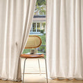 MIULEE Non-See-Through Privacy Linen Curtains 2 Panels, Light Filtering Window by MIULEE