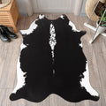 BENRON Small Cowhide Rug Black, Faux Cow Hide Rugs by BENRON