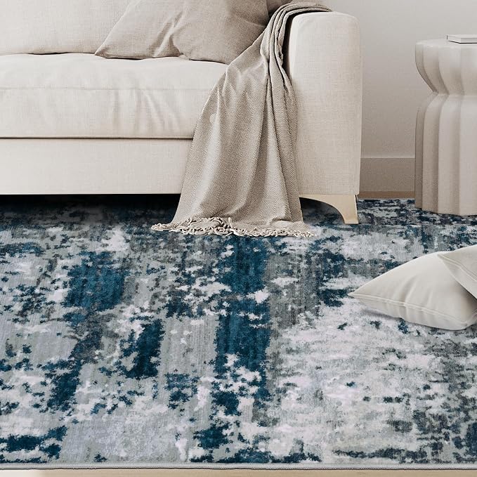 10x14 Area Rugs for Living Room Rug Washable: Abstract Large Rug Indoor Modern - Image 3