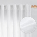 MYSKY HOME White Curtains 95 Inches Long Semi Sheer Drapes Light Filtering by MYSKYHOME