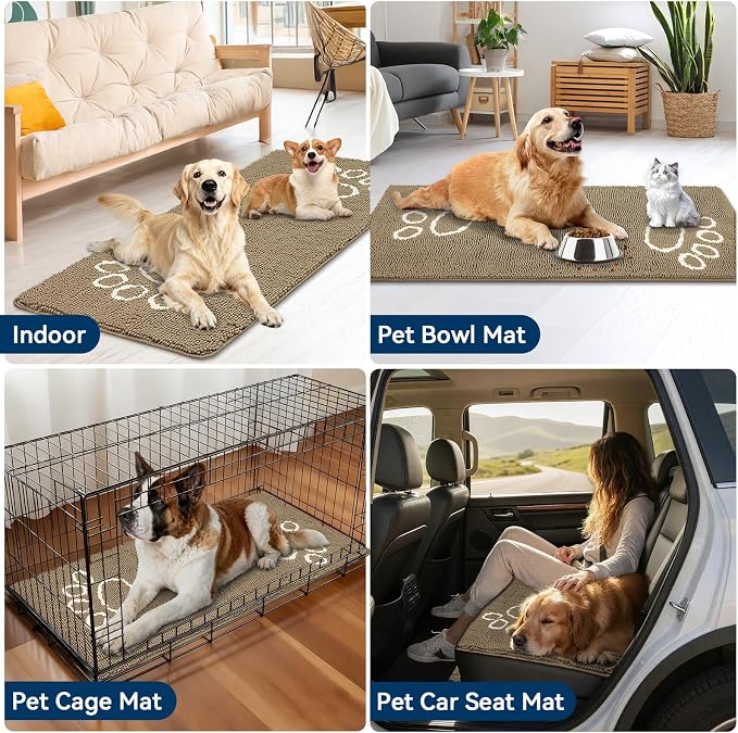 Bcoimo Super Absorbent Dog Door Mat, Pet Rugs - Image 6