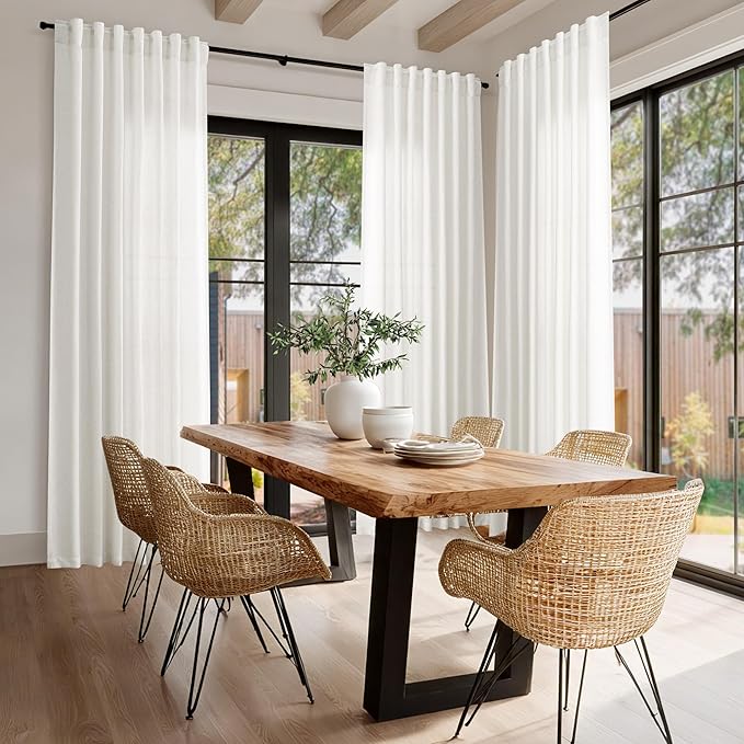 Nanspring Extra Long 108 Inch Curtains Linen - Image 7