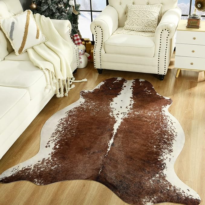 Easycozy Faux Cowhide Large Cow Print Rug - Image 5