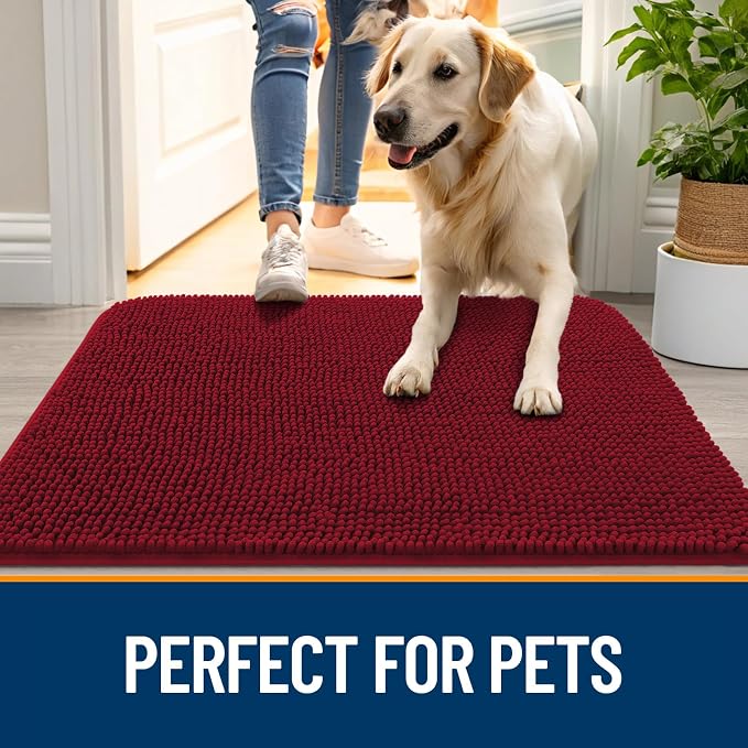 OLANLY Dog Door Mat for Muddy Paws 30x20, Absorbs Moisture and Dirt, Absorbent - Image 6