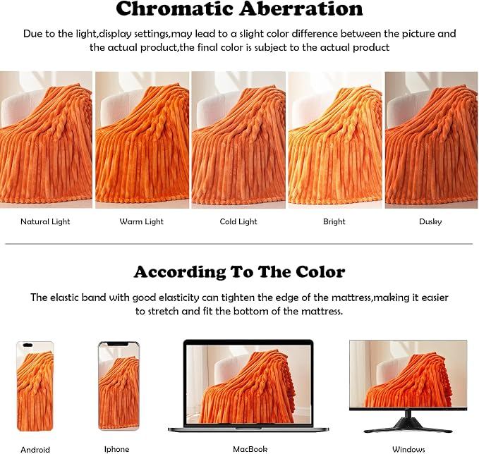NEWCOSPLAY Super Soft Fall Throw Blanket Orange Premium Silky Flannel Fleece 3D - Image 6