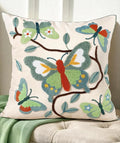 Embroidered Throw Pillow Cover 18x18 Inch by Kokaaee