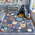RELEANY Floral Nursery 6x9 Area Rugs Washable Print Boho Cute Carpet Non Slip by RELEANY