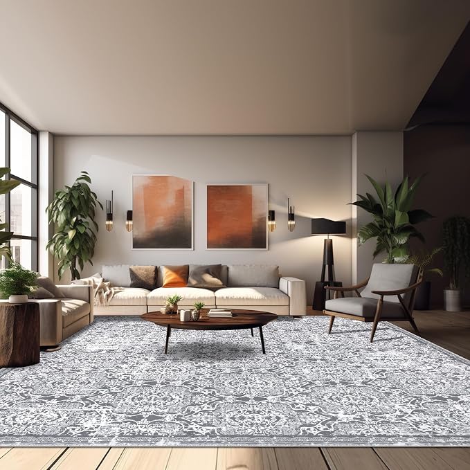 Vaukki Living Room Rug, Vintage Shaggy Soft Laundry Rug, Non Slip Kitchen Area - Image 6