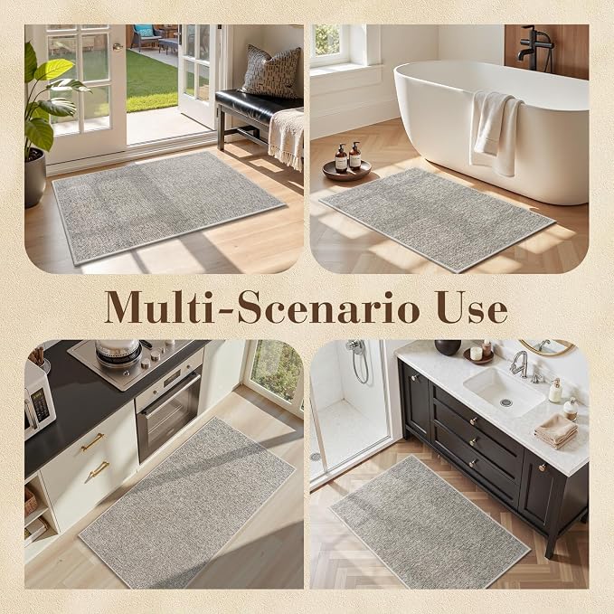 MontVoo Door Mat Indoor Entrance Doormat, Absorbent Durable Rubber Non Slip - Image 7