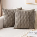 MIULEE Pack of 2 Decorative Throw Pillow Covers 20x20 Inch Soft Boho Striped by MIULEE