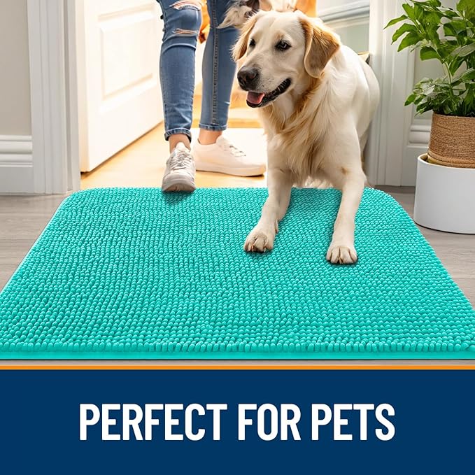 OLANLY Dog Door Mat for Muddy Paws 54x32, Absorbs Moisture and Dirt, Absorbent - Image 6