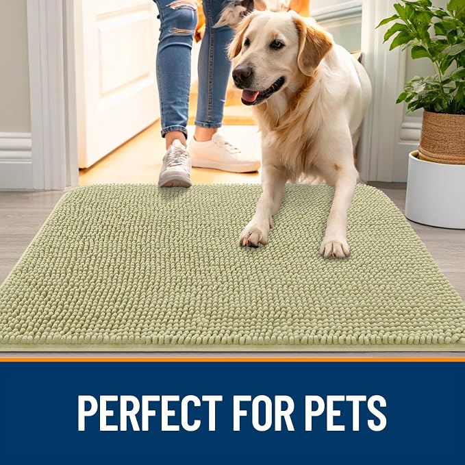 OLANLY Dog Door Mat for Muddy Paws 59x20, Absorbs Moisture and Dirt, Absorbent - Image 6