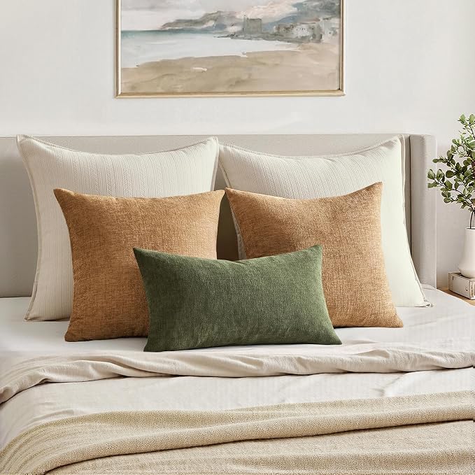 MIULEE Olive Green Couch Pillow Covers 12x20 Inch - Image 4