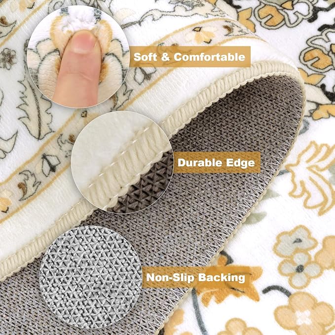 LOKHOM Washable Runner Rug, 2x8 Non-Slip Vintage Hallway Runner Rug - Image 5