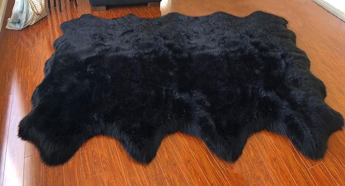 Free Shape Luxury Soft Fluffy Shag Area Rug Octo 8 Pelts 6'x8', 180x240 cm by LAMBZYRUGS