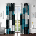 Tyrot Rustic Blue Grey 100% Blackout Curtains by TyrotHomeDecor