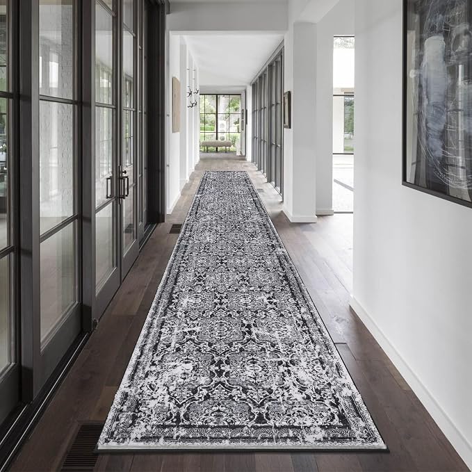 Vaukki Hallway Runner Rug, Vintage Shaggy Soft Laundry Rug Runner, Non Slip by Vaukki