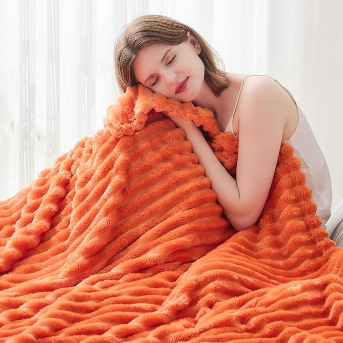 NEWCOSPLAY Super Soft Fall Queen Blanket Orange Premium Silky Flannel Fleece 3D - Image 7