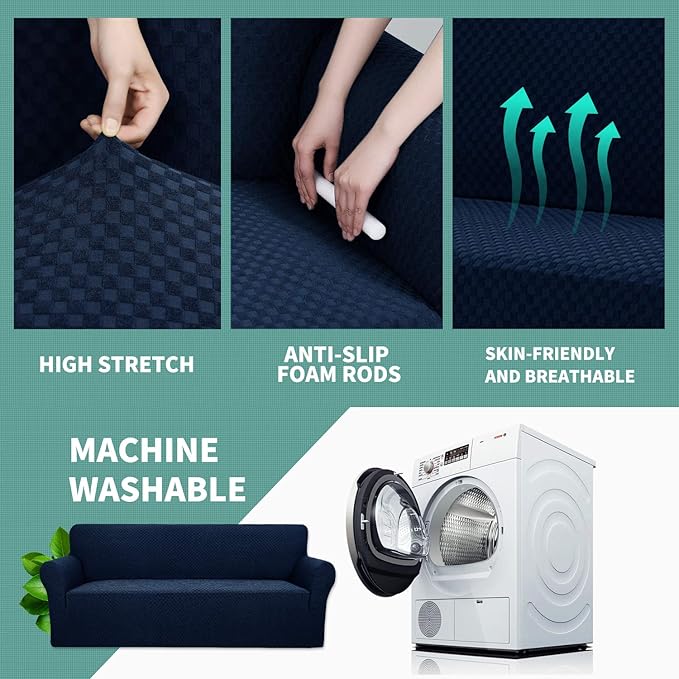 YEMYHOM Couch Cover Latest Jacquard Design High Stretch Extra Large Sofa Covers - Image 4