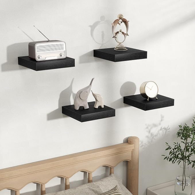 Fun Memories Floating Shelves for Wall, Rustic Wood Wall Mounted Shelves for - Image 5
