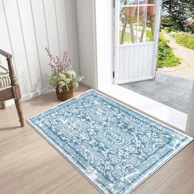 Vaukki Hallway Runner Rug, Vintage Shaggy Soft Laundry Rug Runner, Non Slip by Vaukki