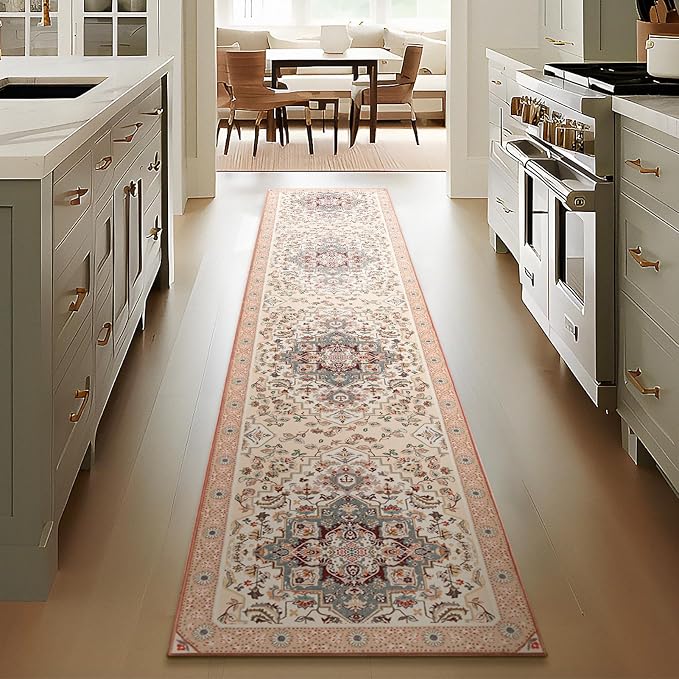 Phantoscope Washable Runner Rug 2'x10' Non-Slip, Vintage Boho Hallway Rugs - Image 6
