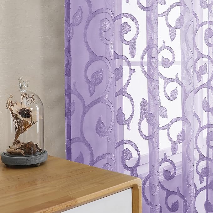 OWENIE Furman Sheer Curtains 45 inch Length by OWENIE