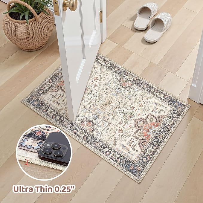 2x3 Washable Entryway Rug: Non-Slip Soft Small Indoor Area Rug - Image 6