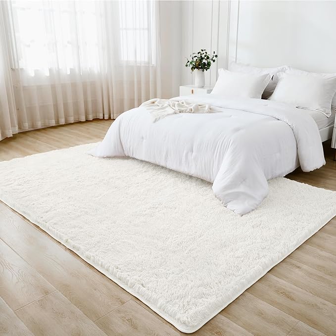 Litanika 4x6 Shag Area Rug for Living Room Bedroom, Non-Shedding Modern Indoor - Image 3