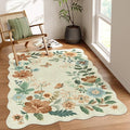 Lahome Floral Bedroom Rug, 4x6 Washable Area Rugs by Lahome
