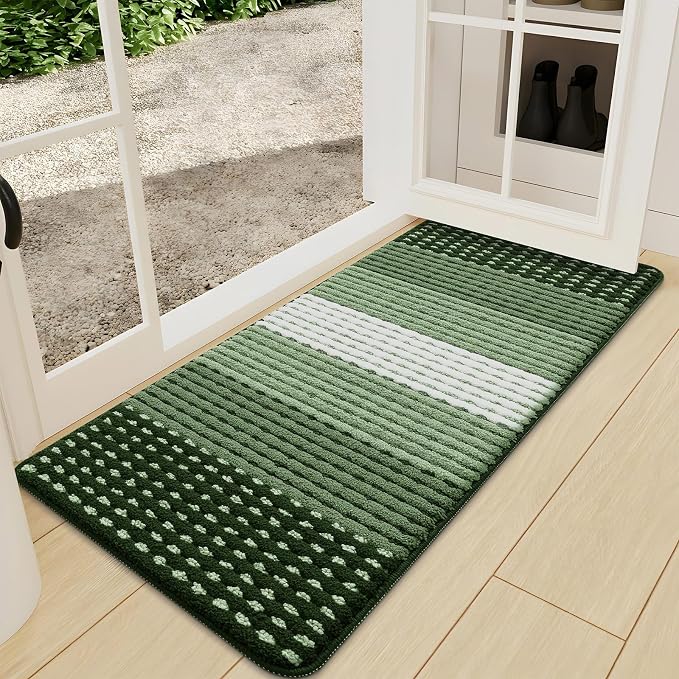 Kitinjoy Indoor Outdoor Door Mat, 47x24 Non-Slip Absorbent Dirt Trapper by Kitinjoy